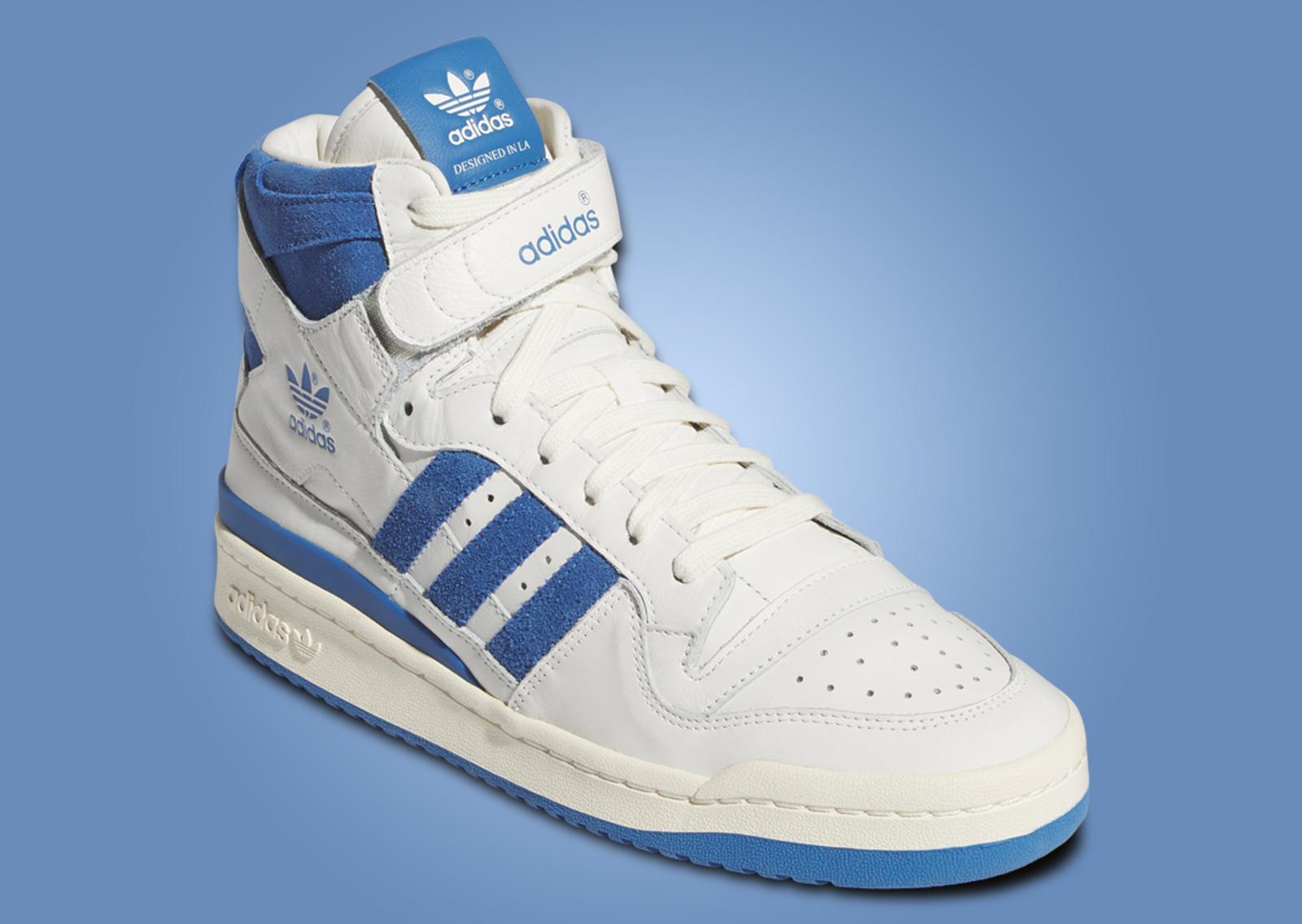 adidas Forum 84 High Cloud White Trace Royal Angle