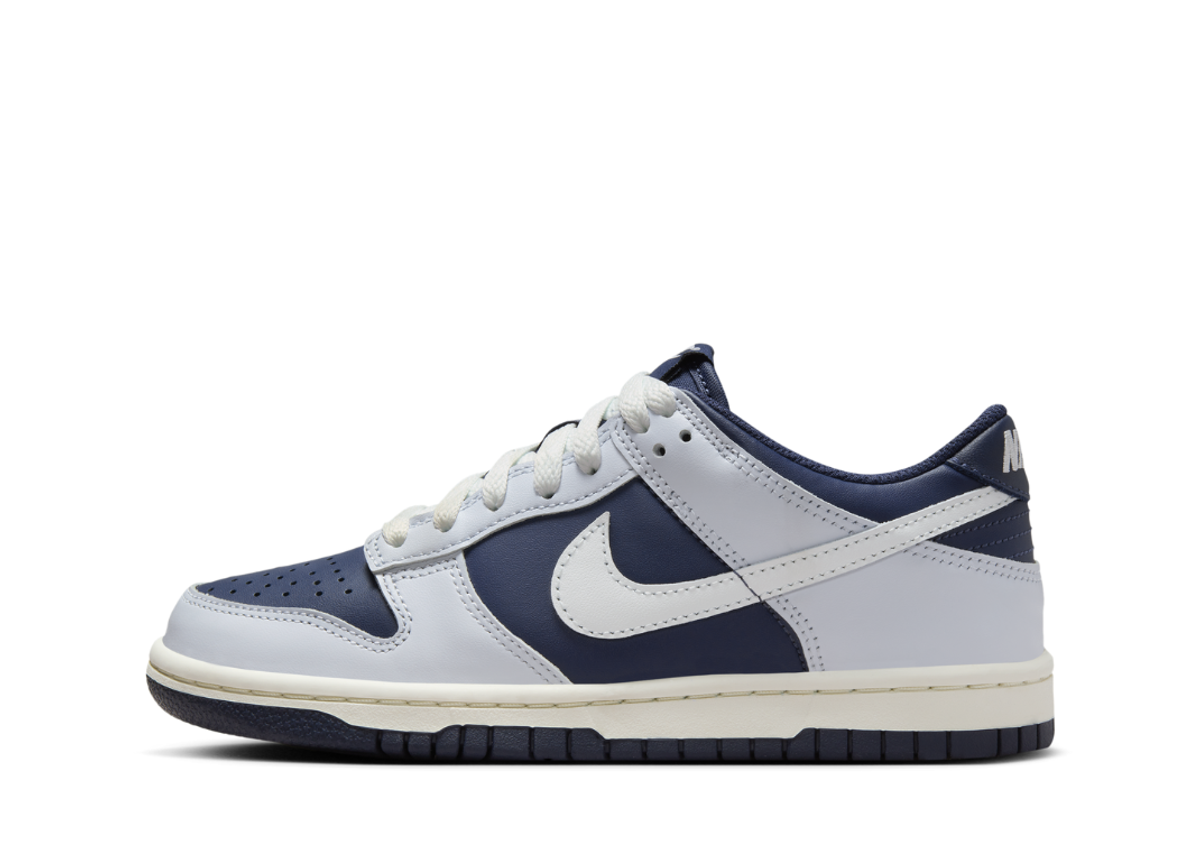 Nike Dunk Low Football Grey Midnight Navy (GS) Lateral