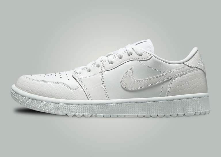 Hit A Hole In One In Style With The Air Jordan 1 Low Golf White Croc