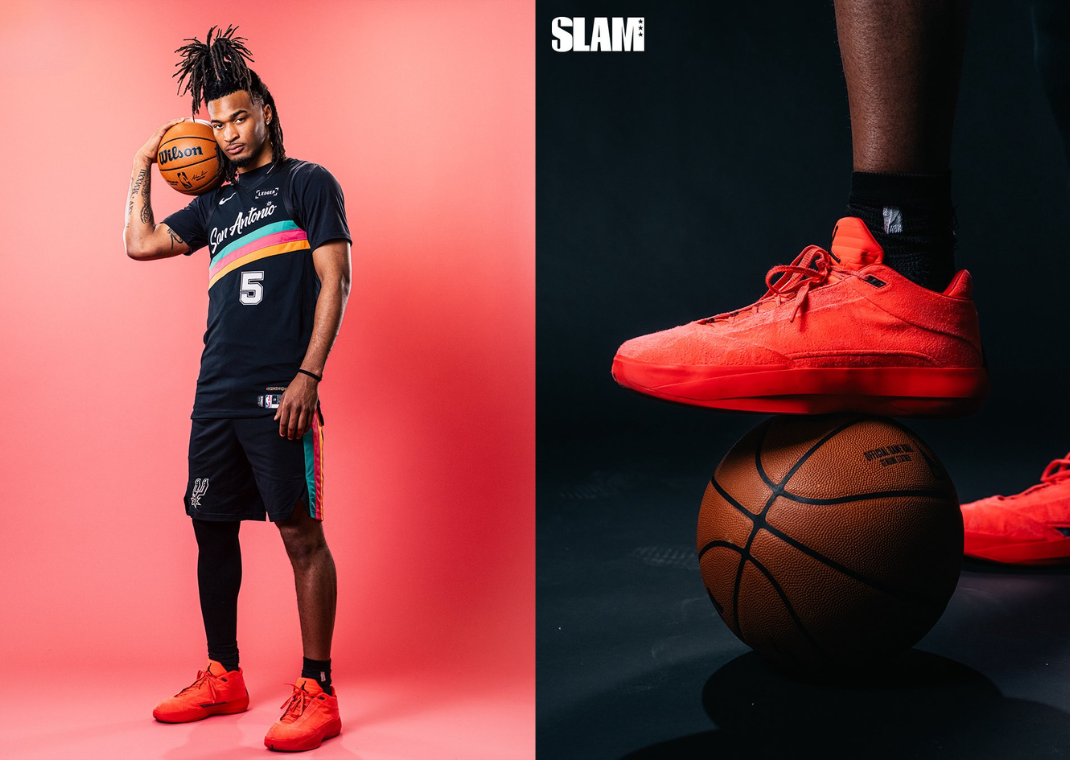 Spurs Guard Steph Castle Shows Off an Air Jordan 40 Infrared PE in