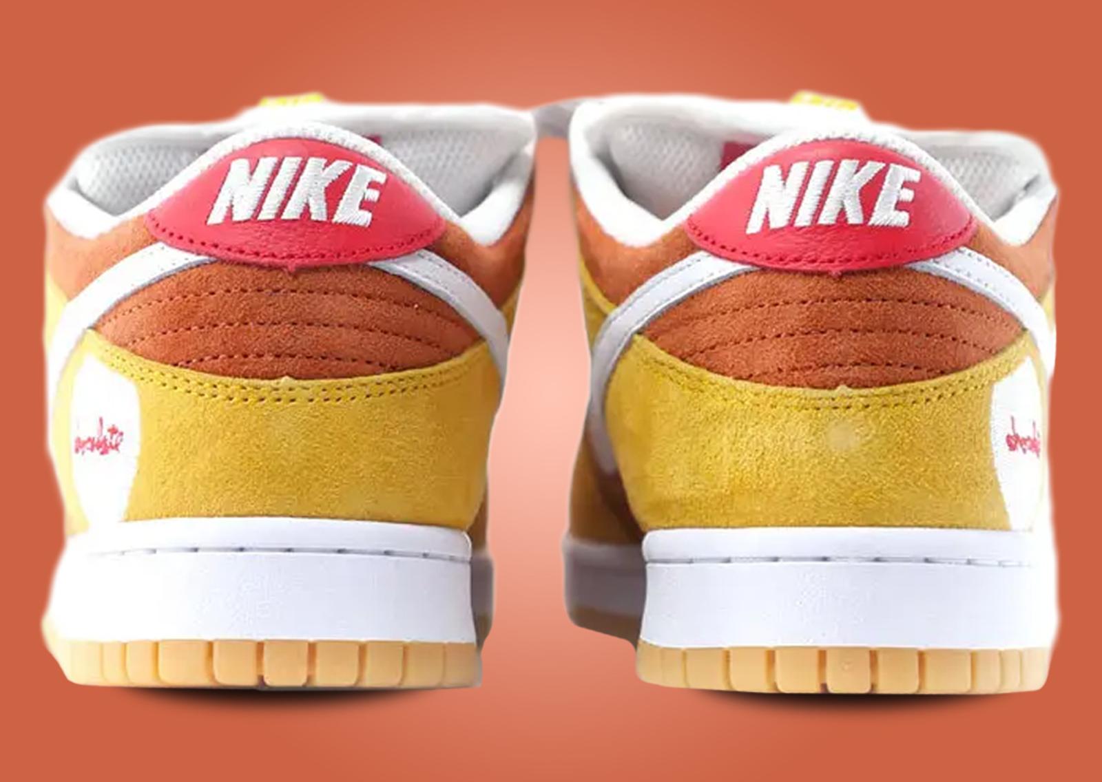 Chocolate Skateboards x Nike SB Dunk Low Sun Heel