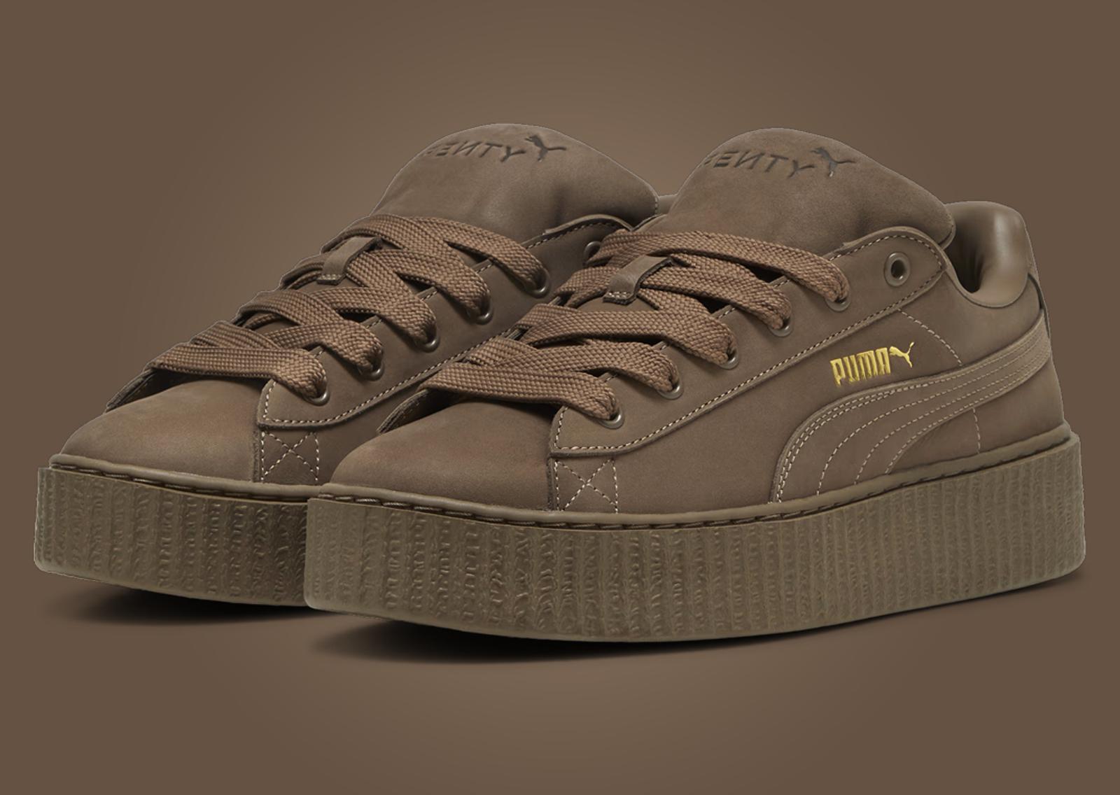 Fenty x Puma Creeper Phatty Nubuck Brown Angle