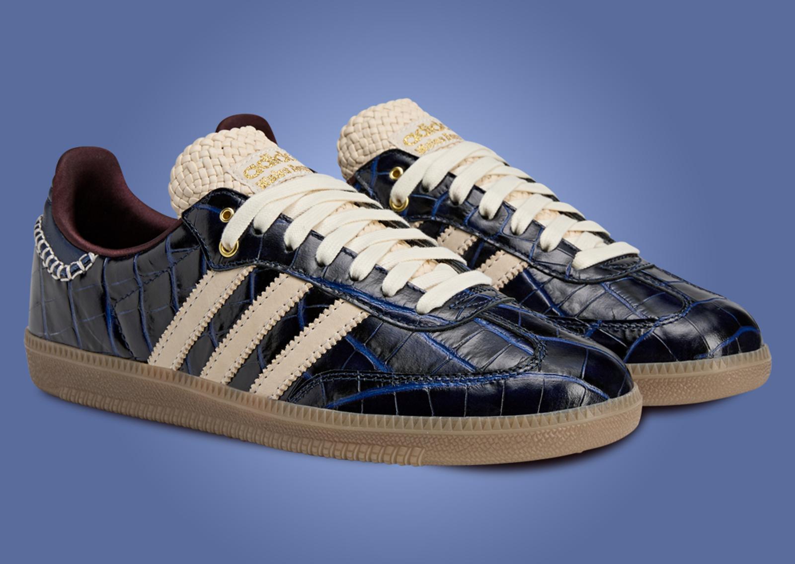 Wales Bonner x adidas Samba Croc Navy Angle