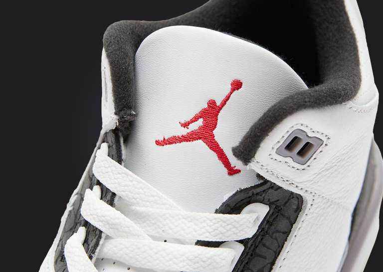 Air Jordan 3 Retro Cement Grey Tongue Detail