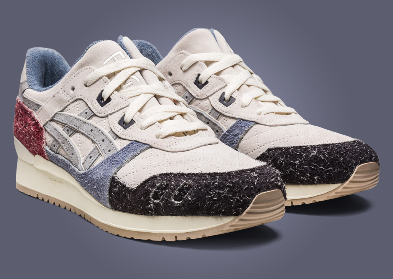 Kith x Asics Gel-Lyte III Shaggy Suede Angle