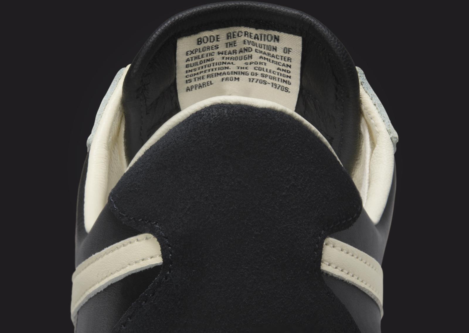 Bode x Nike Astrograbber SP Black Coconut Milk Heel Detail