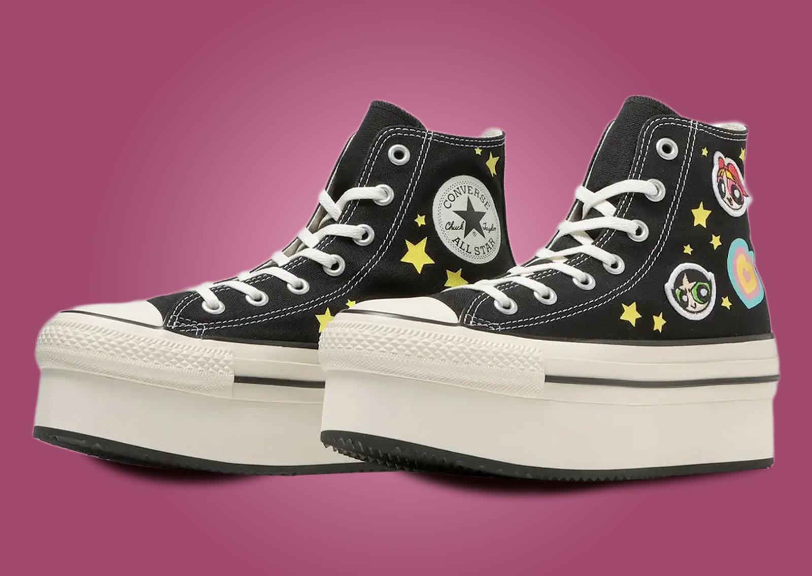 The Powerpuff Girls x Converse All-Star Chunkykine Hi Black (GS) Angle