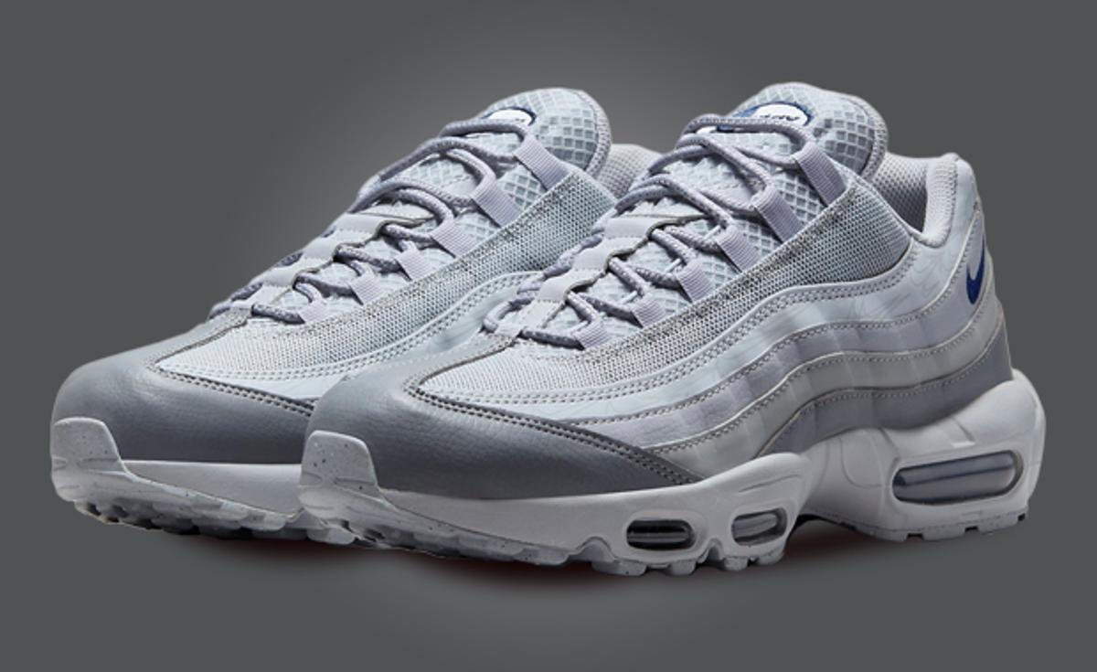 The Nike Air Max 95 Wolf Grey Midnight Navy Gets Covered In Swooshes