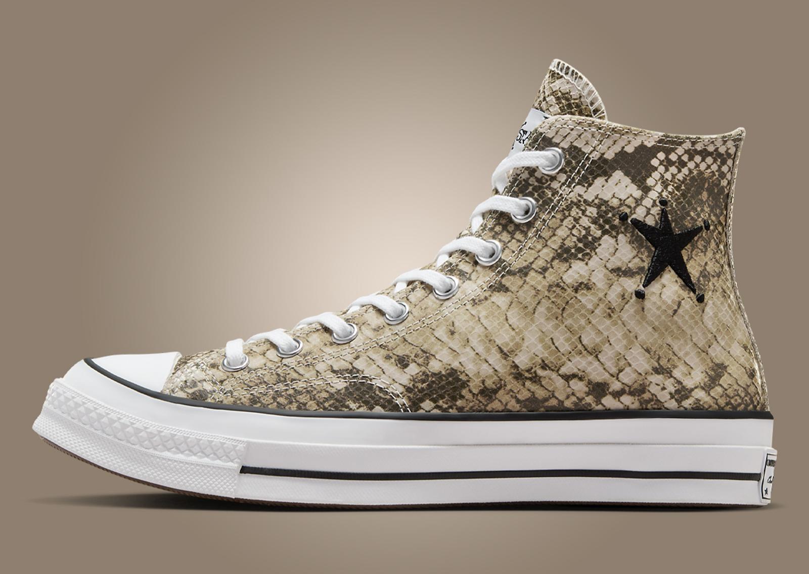 Stussy x Converse Chuck 70 Snakeskin Lateral