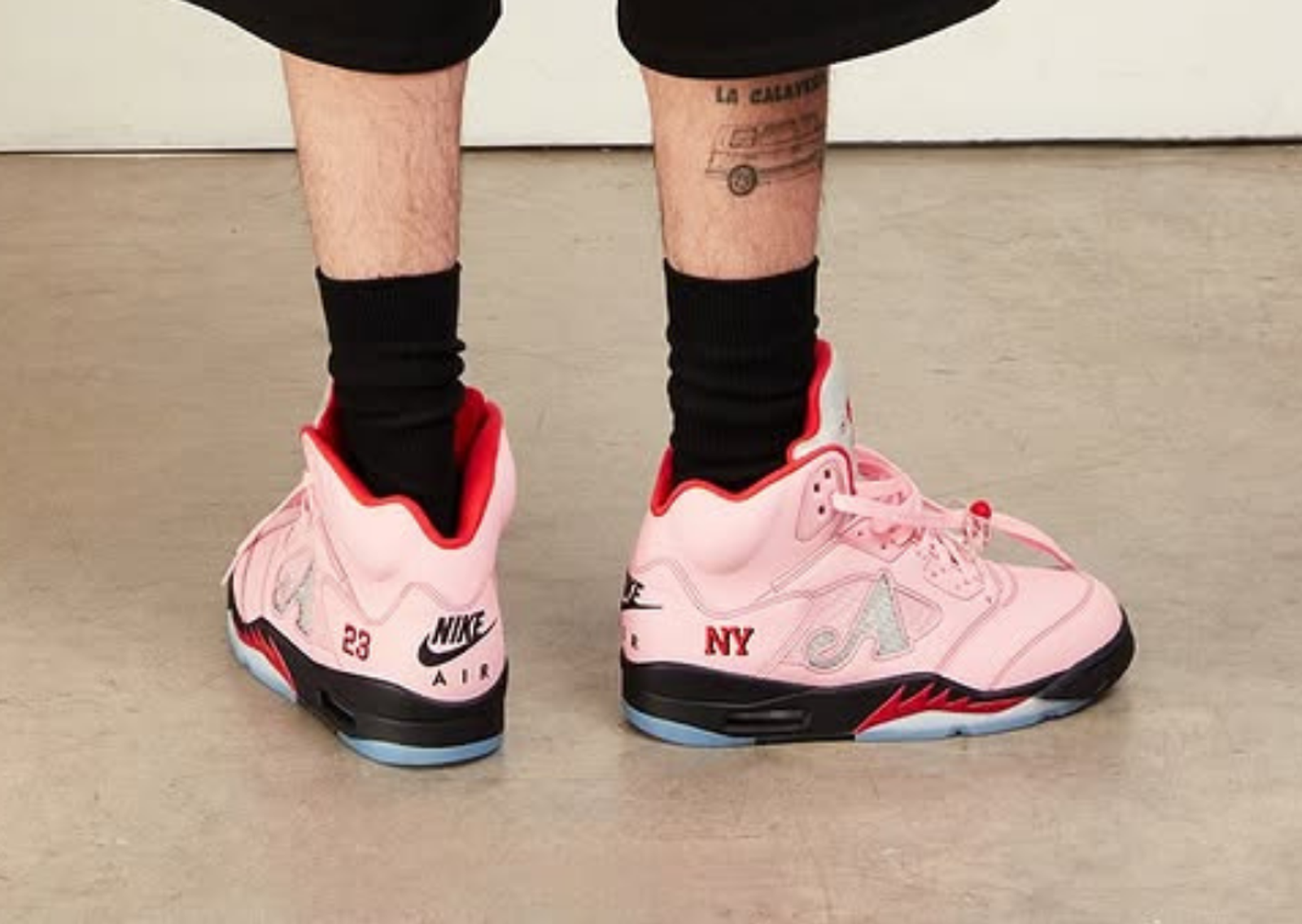 Awake NY x Air Jordan 5 Retro Arctic Pink Angle