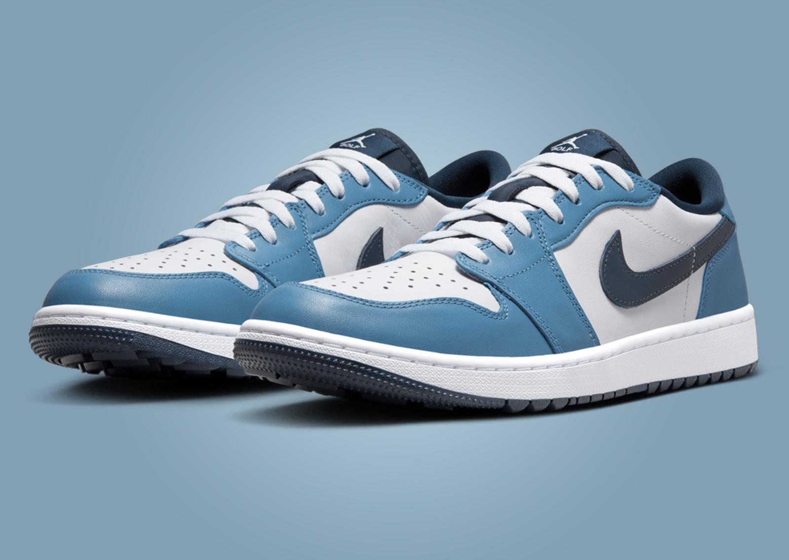 Air Jordan 1 Low Golf White Aegean Storm Angle