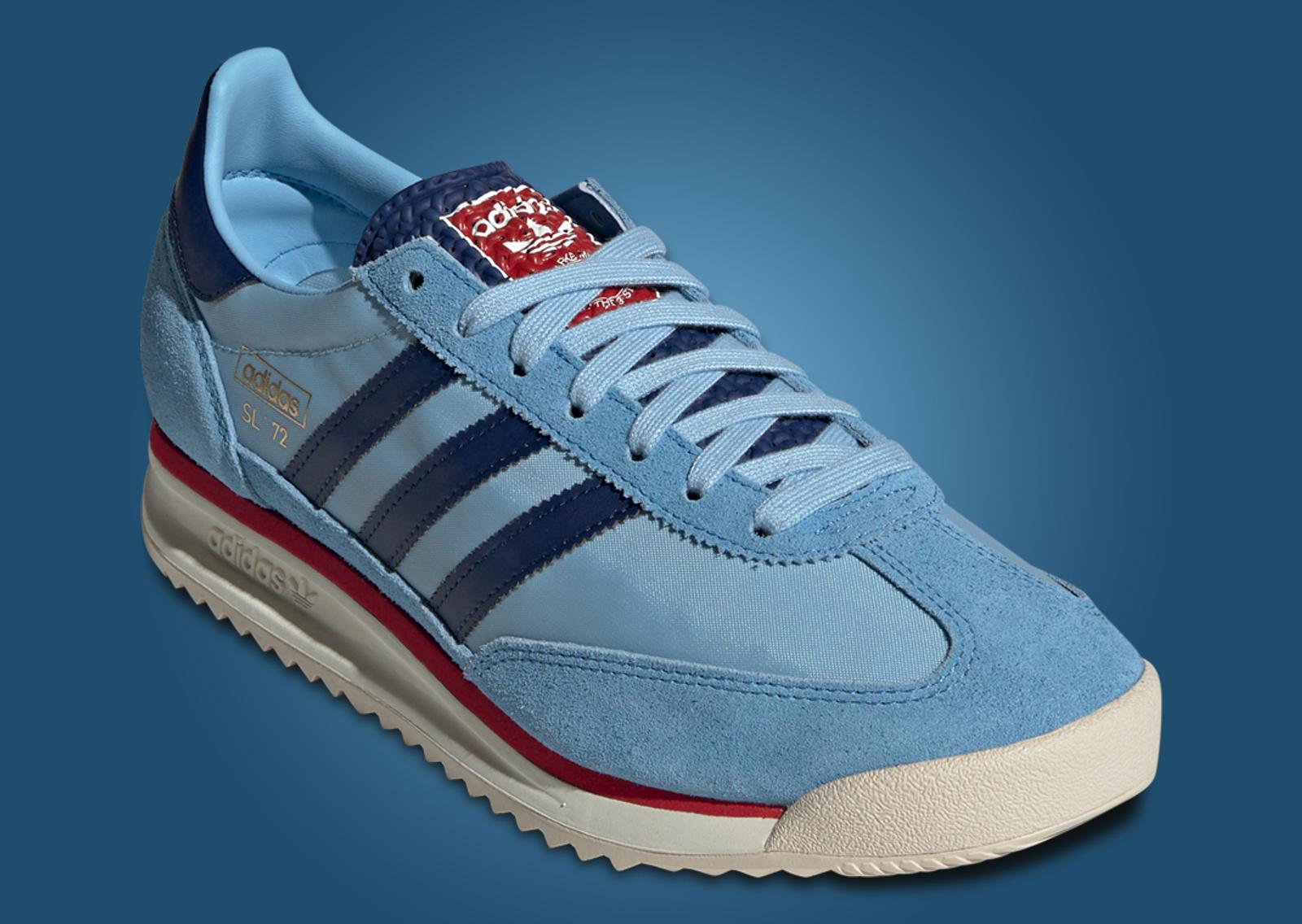 adidas SL 72 RS Light Blue Dark Blue Angle