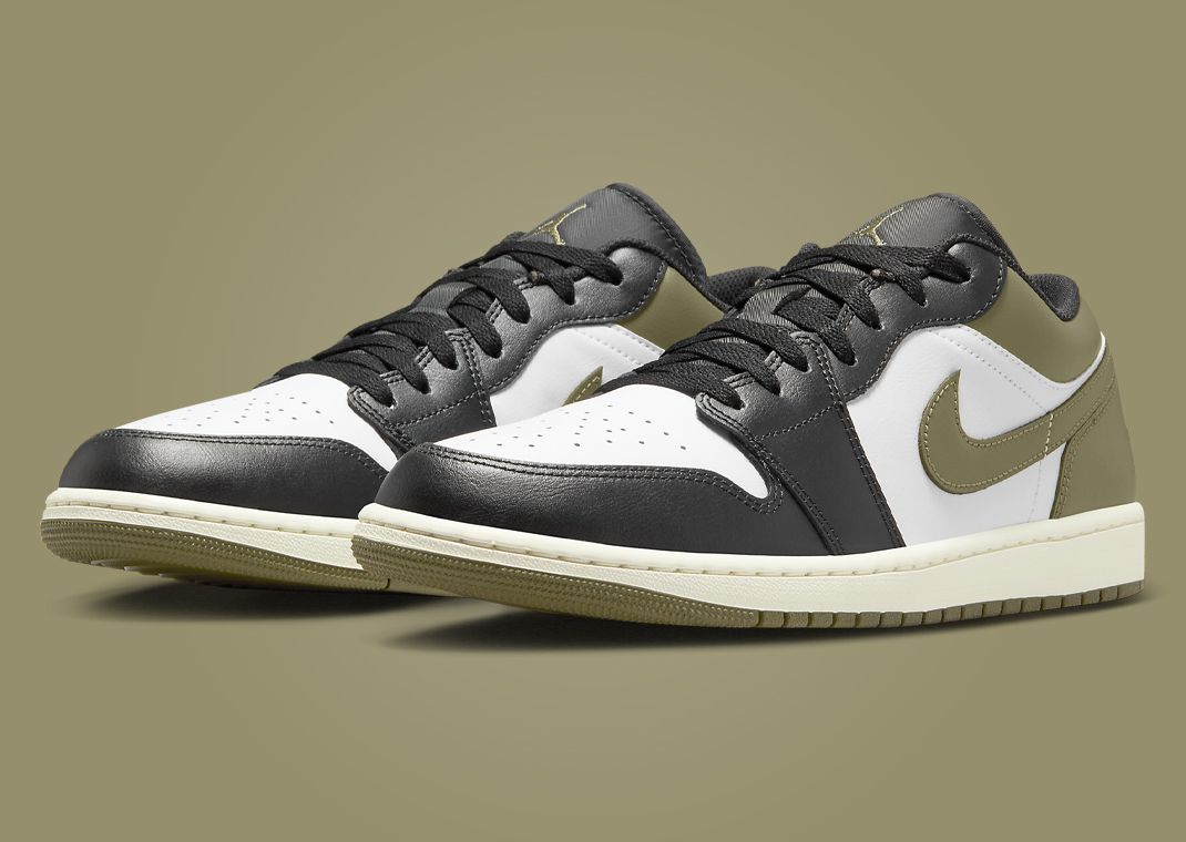 The Air Jordan 1 Low Black Toe Medium Olive Releases September 2024