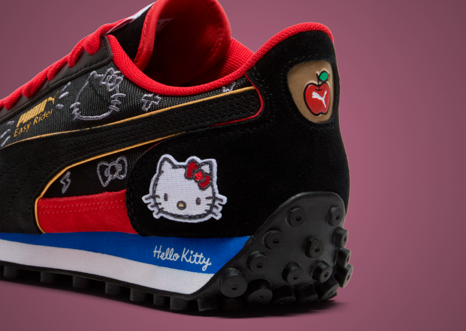 Hello Kitty x Puma Easy Rider Black (W) Heel Detail