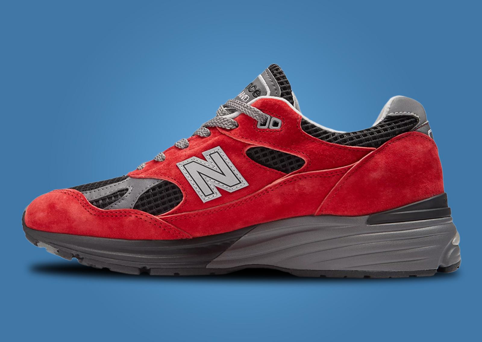 New Balance 991v2 Made in UK Red (China Exclusive) Medial