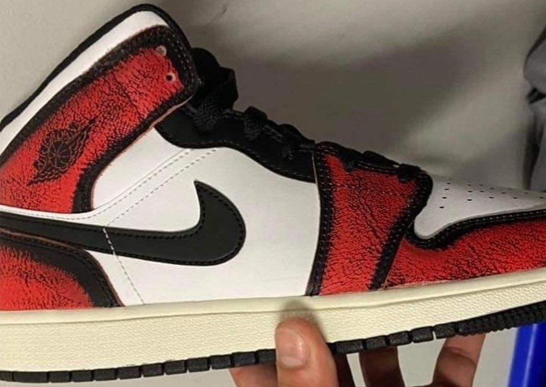 This Air Jordan 1 Mid Features A Wear Away Upper