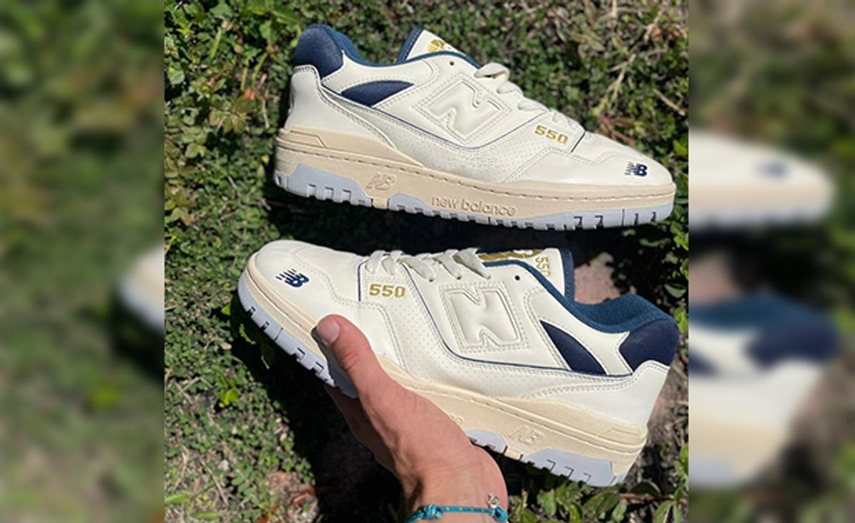 Navy And Gold Accents Appear On This New Balance 550