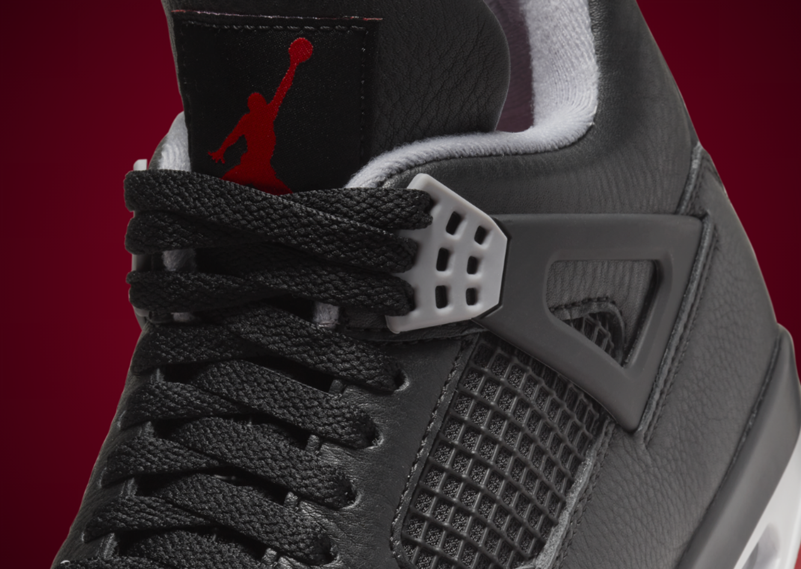 Air Jordan 4 Retro Bred Reimagined Tongue Detail