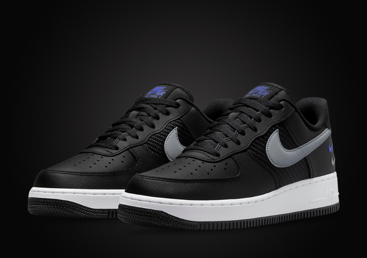 Nike Air Force 1 Low Black Flat Pewter Midnight Navy