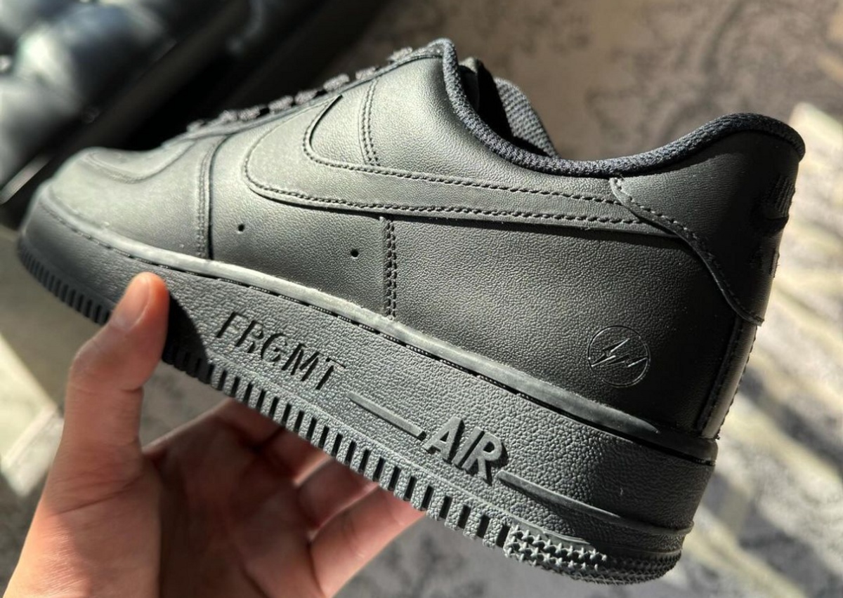 Black silver top air force ones