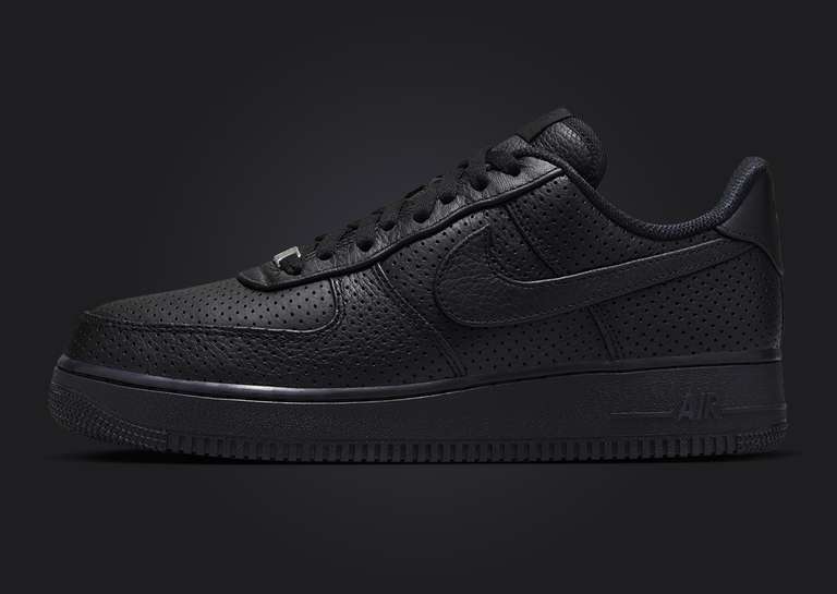 Nike Air Force 1 Low Black Perforations Lateral