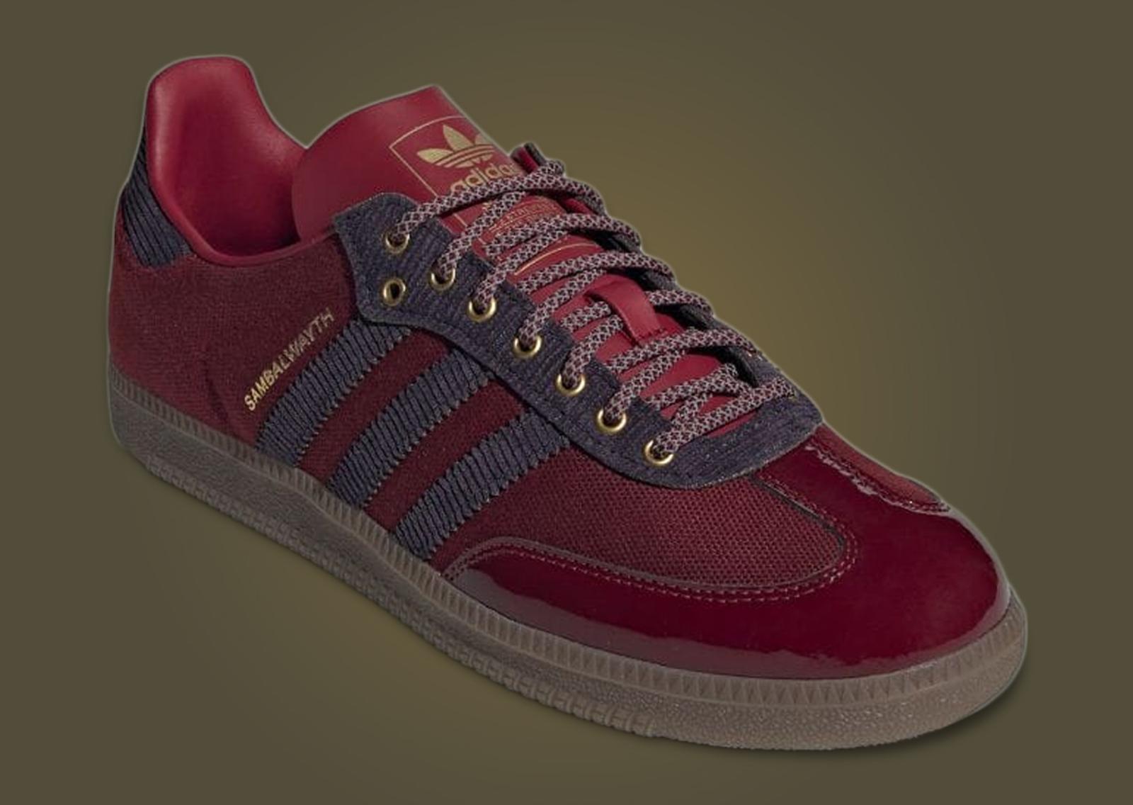 ALWAYTH x adidas Samba College Burgundy Angle