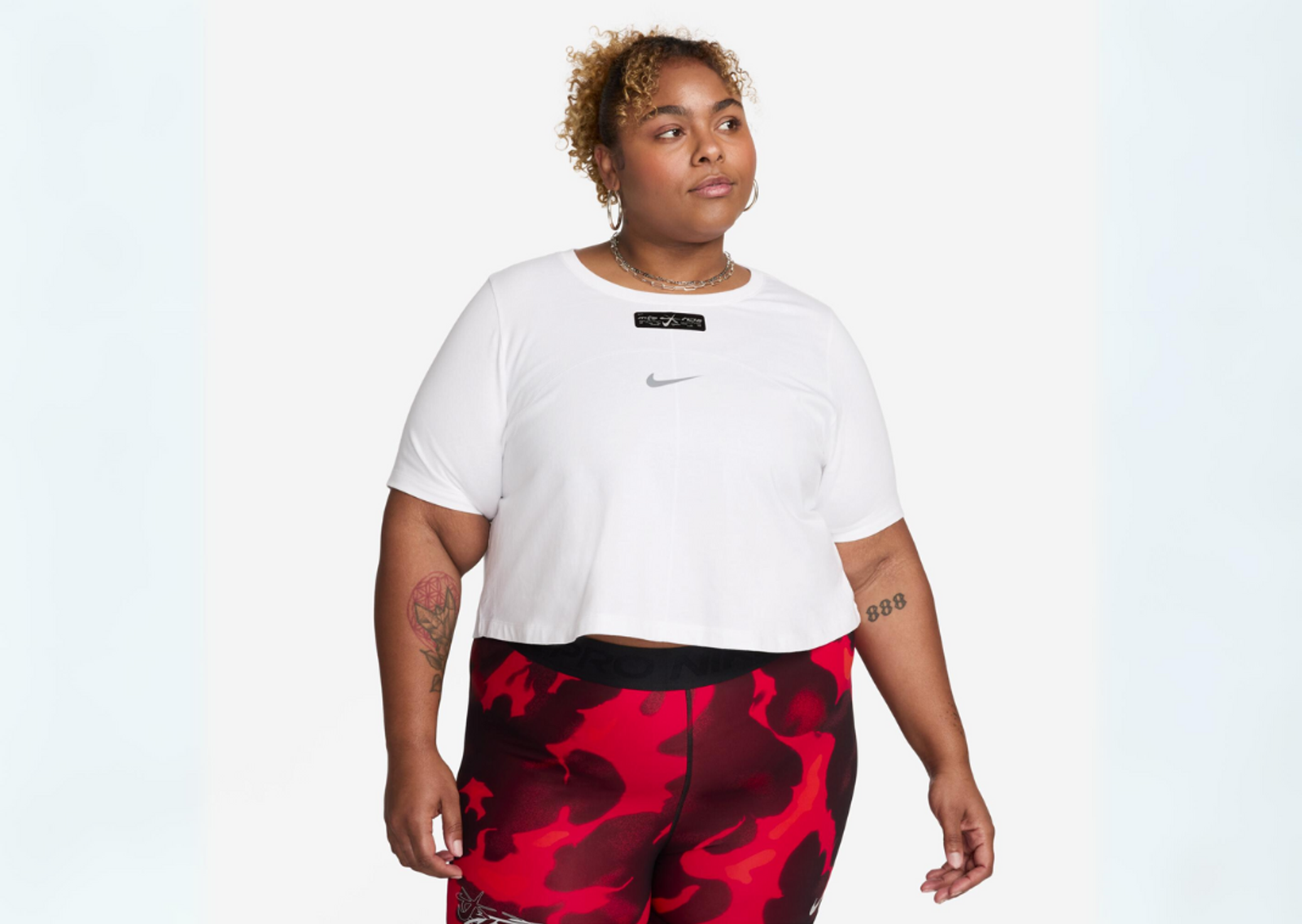 Megan Thee Stallion x Nike NSW Essential Women's Crop Tee (Plus Size) Front