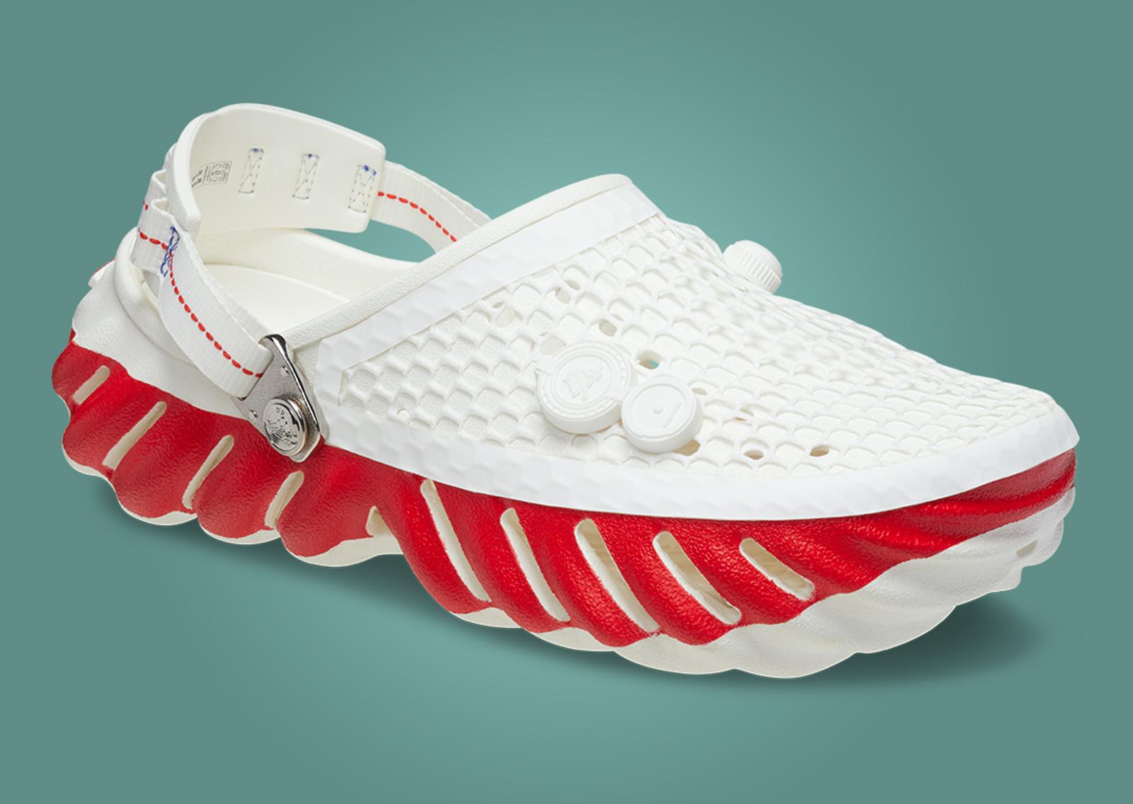 Kanghyuk x Crocs Echo Clog White Red Angle