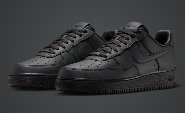 The .SWOOSH x Nike Air Force 1 Low Dirty Triple Black Releases Spring 2025