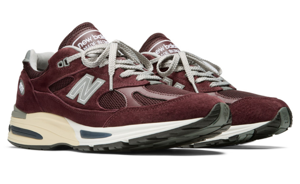 New Balance 991v2 Made in UK Catawba Grape Silver