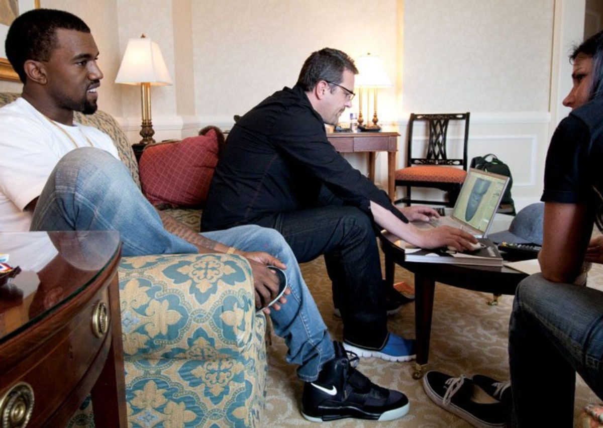 Kanye West Wearing the Air Yeezy 1 Prototype