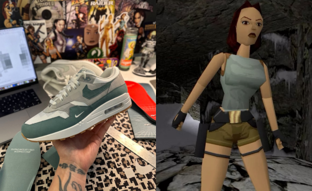 The .SWOOSH x Nike Air Max 1 Poly Adventure Tomb Raider Releases Spring 2025