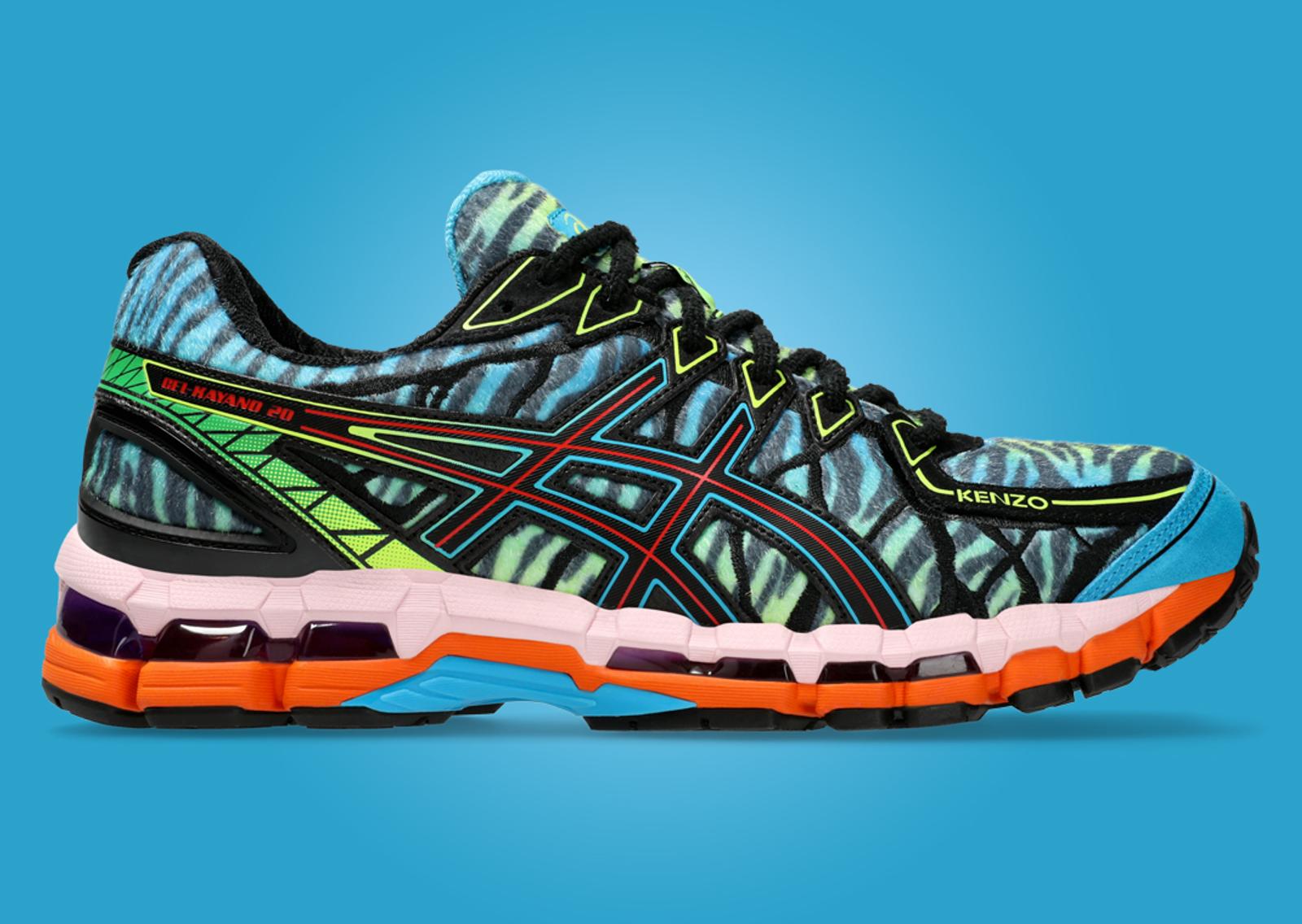 Kenzo x Asics Gel-Kayano 20 Blue Green Lateral