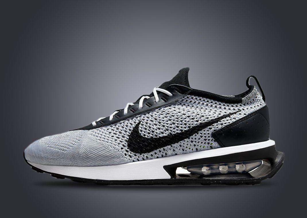 air max warp flyknit sneaker in pure platinum & black multi color