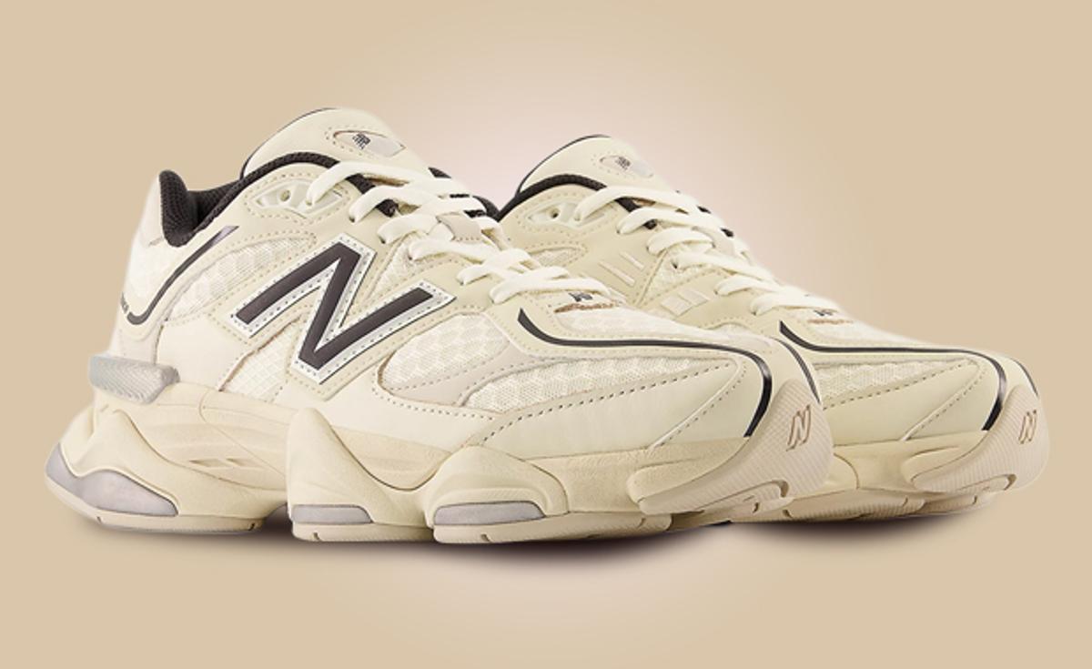 A Mixture Of Cream And Brown Appear On This New Balance 9060
