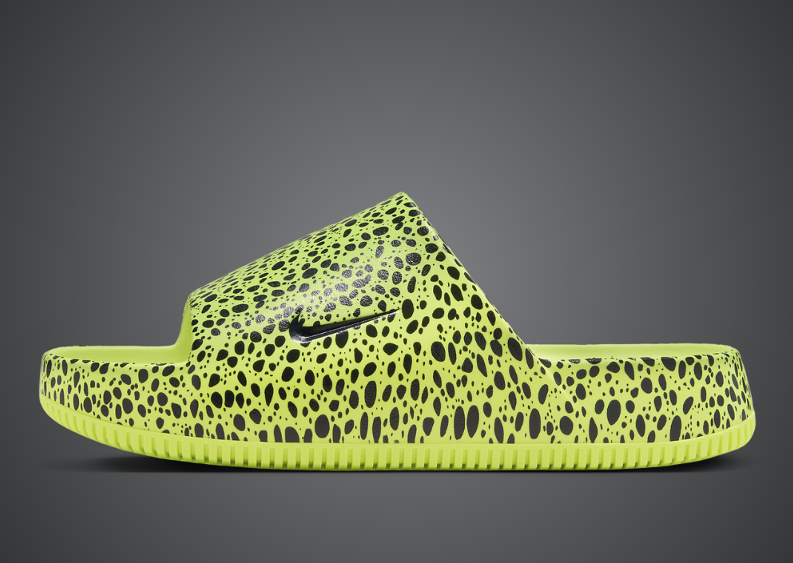 Nike Calm Slide Print Olympic Volt Lateral