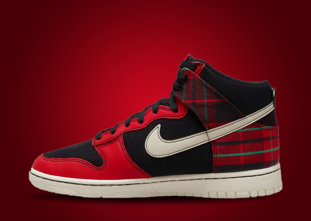 Nike dunks outlet high red black