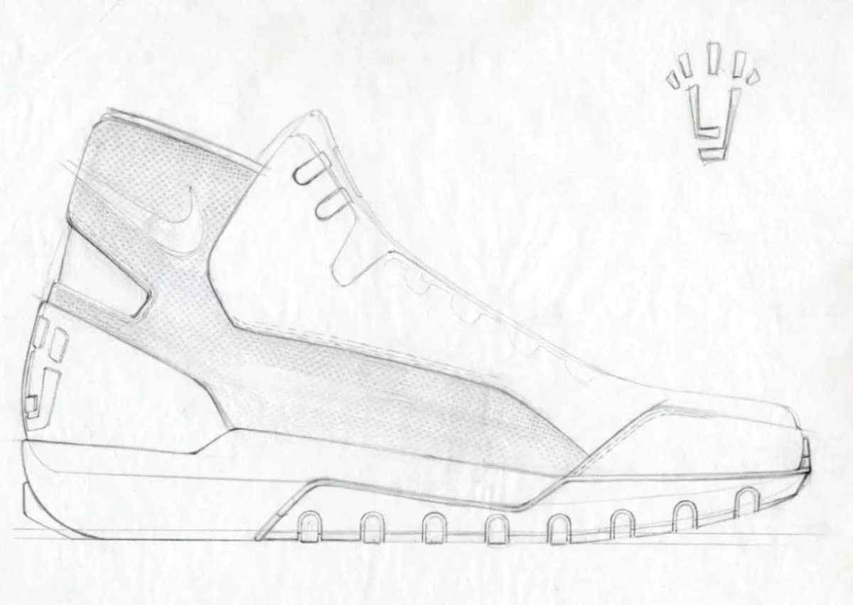 Original Design Sketch For The Nike Air Zoom Generation (image via 