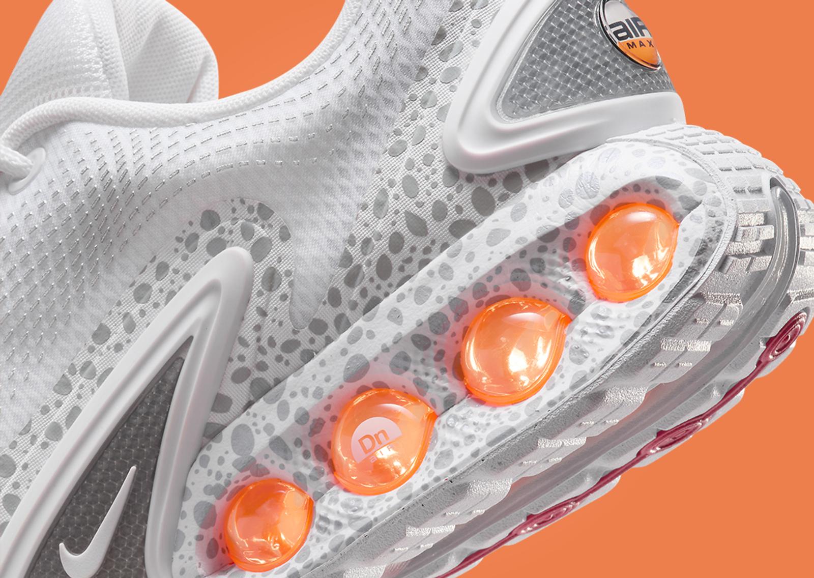 Nike Air Max DN Electric White Metallic Silver Heel Detail