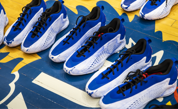 Anthony Edwards and adidas Gift The Kansas Jayhawks Basketball Team adidas AE 1 Low PEs