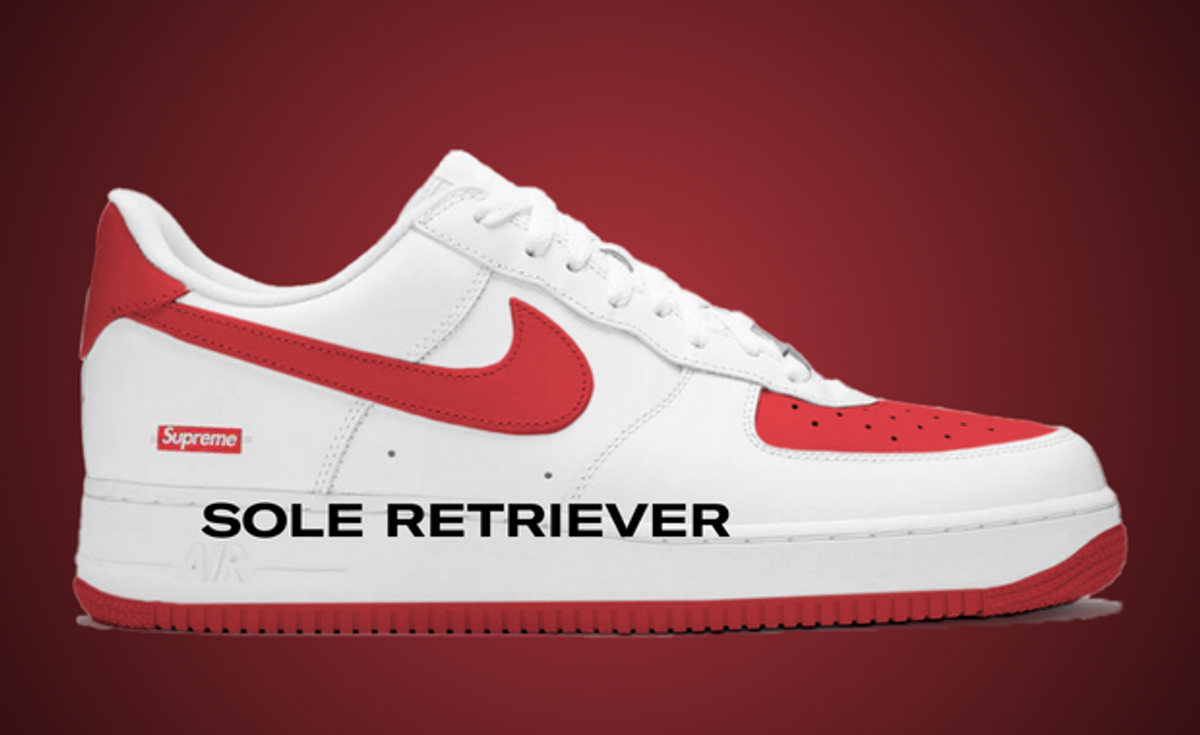 Supreme x Nike Air Force 1 Low White Speed Red