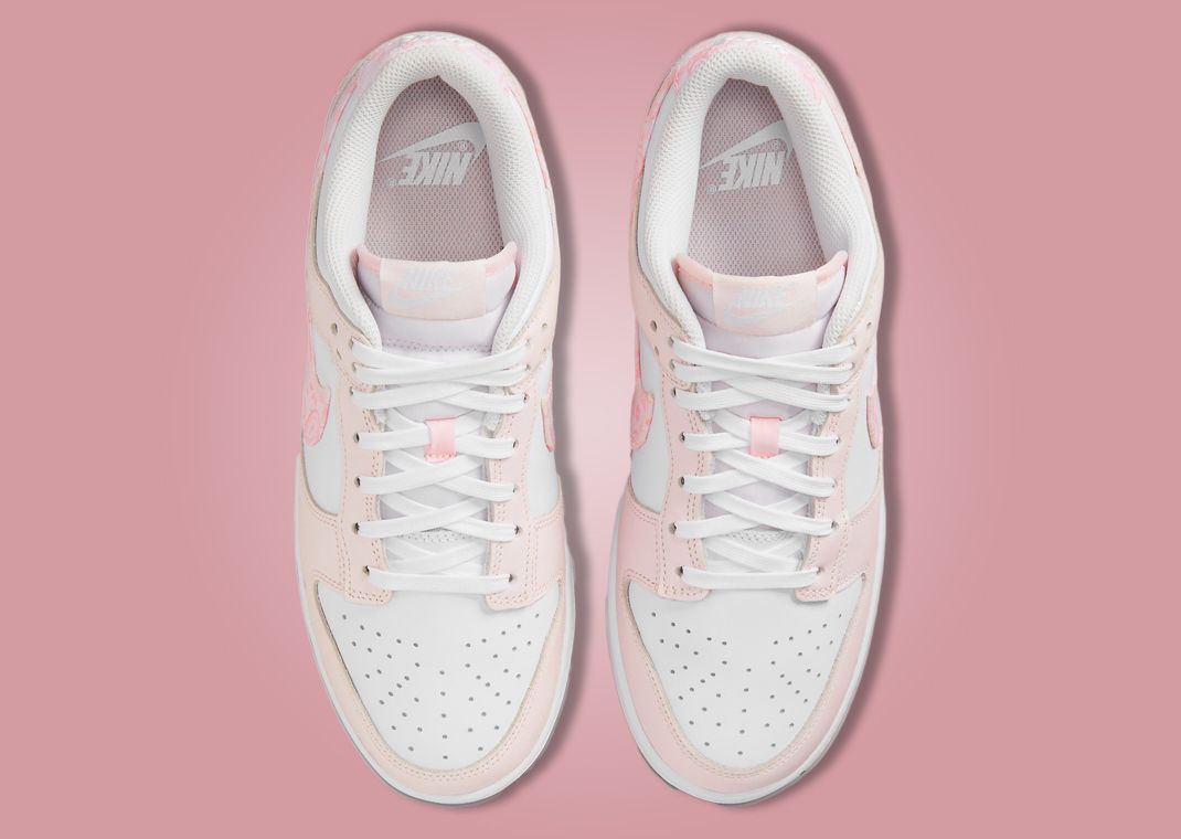 Pink Paisley Print Accents This Nike Dunk Low