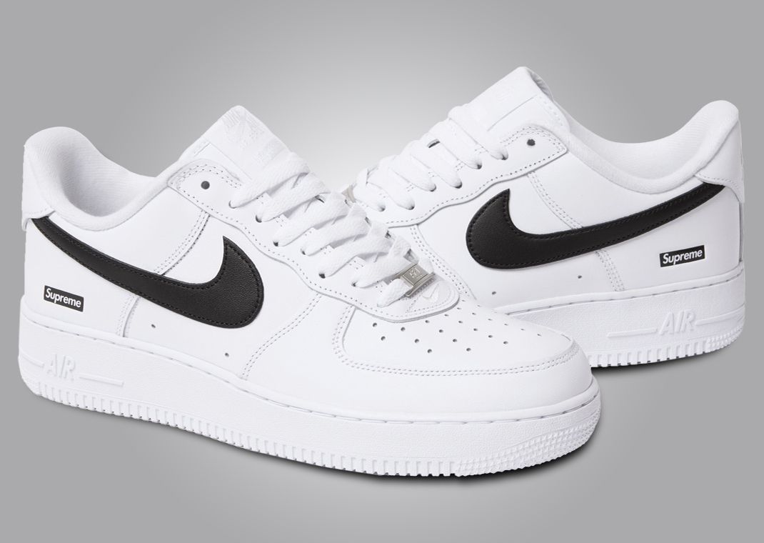 Supreme ×Nike Air Force 1 Black/white 24 Supreme x Nike Air Force 1 Mid Release Date 2024