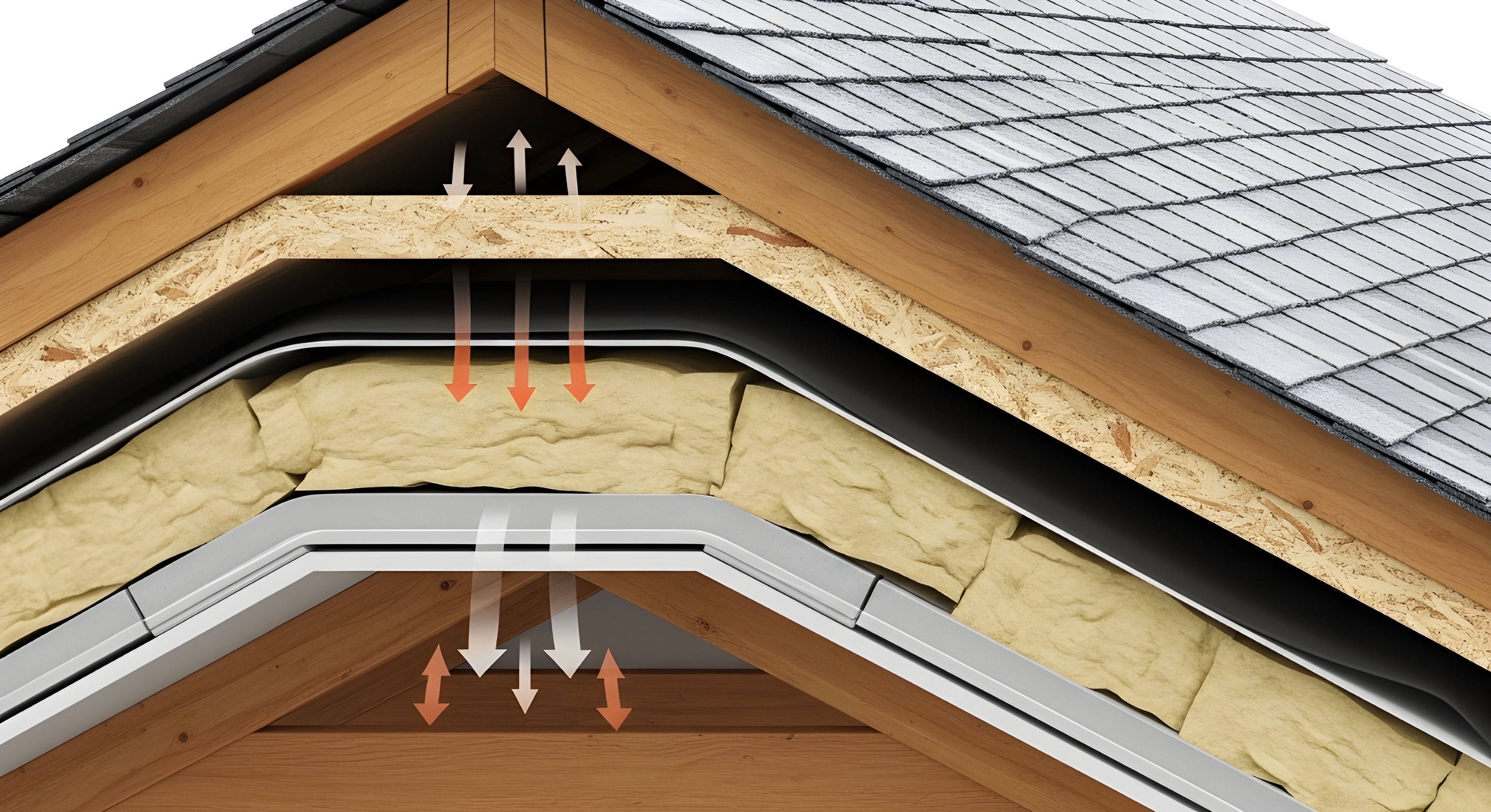 Attic ventilation and roof vents helping regulate temperature in a Minnesota home