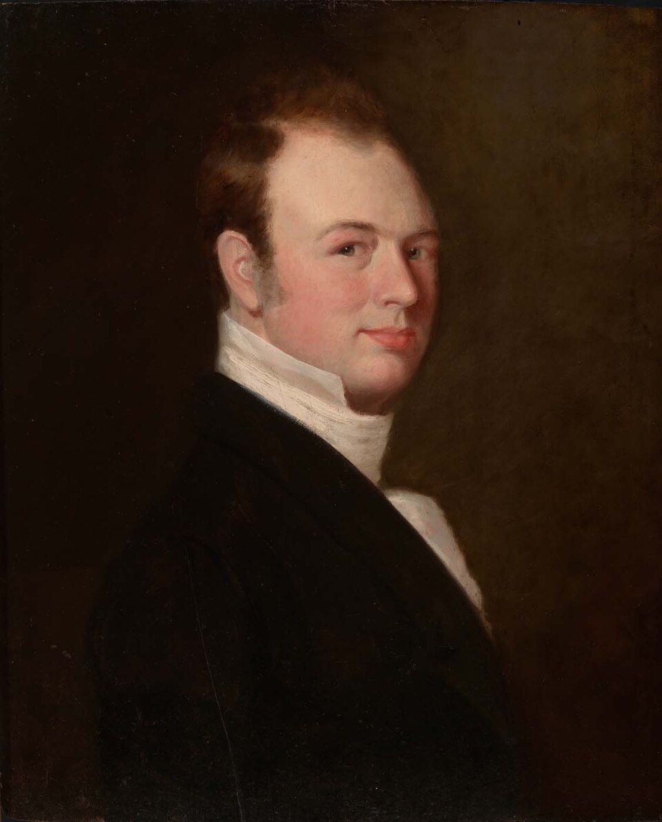 Self-portrait of John Goffe Rand, inventor of the collapsible metal paint tube