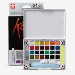 Sakura : Koi : Watercolour Paint Field Box : Half Pans : Set of 24