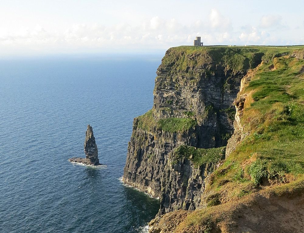 Cliffs of Moher rising beside the ocean