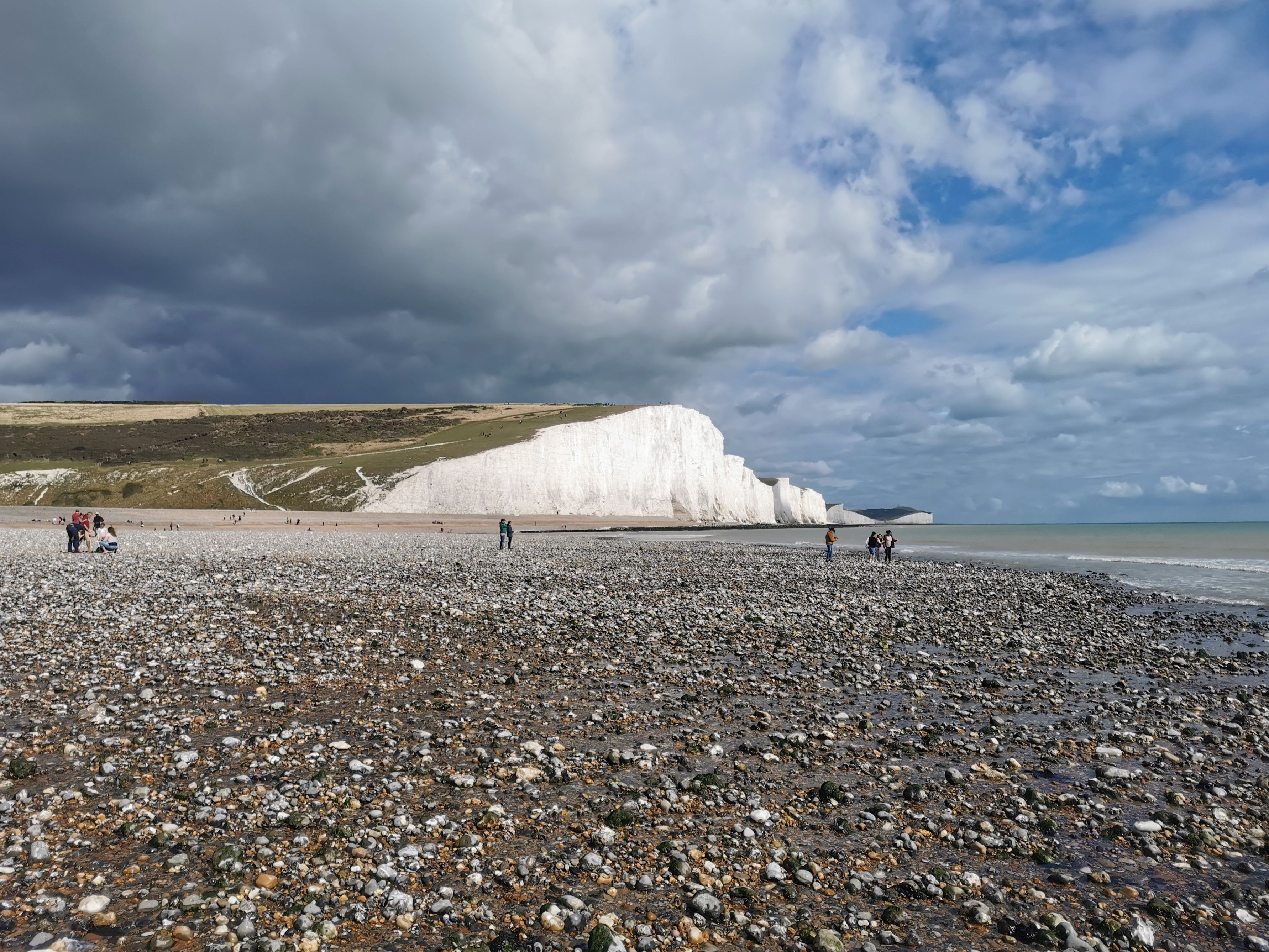 White chalk coastal cliffs at Seven Sisters, Cuckmere Haven