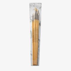 Pro Arte : Artist Value : Super Hog Wallet Brush Set : 5 Brushes