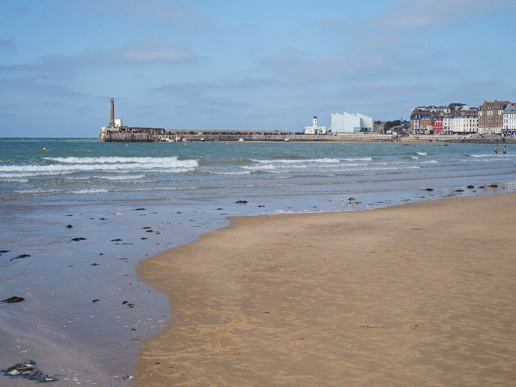 Margate Main Sands beach shoreline in Kent, UK